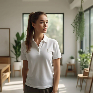 Camiseta Polo de manga corta ligera para mujer de alta calidad 100% algodón poliéster ropa deportiva transpirable Golf para Polo camiseta - Product Image 3