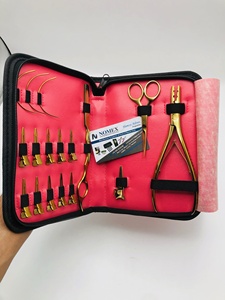 Kit de Herramientas Profesional para Extensiones de Cabello Chapado en Oro, Alicates, Tijeras para Hilos, Acero Inoxidable de Grado Quirúrgico, Personalizado para Uso Comercial - Product Image 5