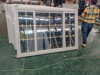 Ventanas Corredizas de PVC de Estilo Colonial Clásico, Diseño Europeo con Rejilla, Nueva Construcción, en Venta