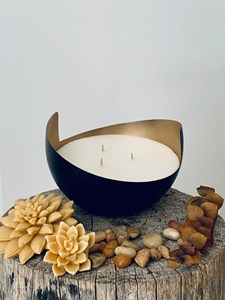 Luxury Black & Gold Metal Candle Bowl in Affordable Price From India - Product Image 5