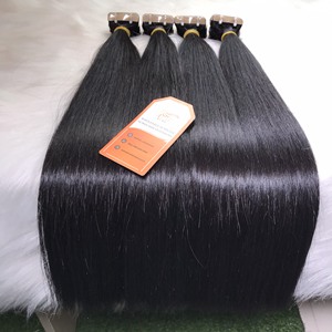 Haute qualité 100% Remy Extensions de cheveux humains couleur naturelle longue durée vierge vietnamien brut usine en gros trame unique - Product Image 2