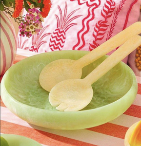 Modernos y Elegantes Tazones de Resina Ecológicos para Frutas y Ensaladas con Tazones para Servir Hechos a Mano en Color Azul Cielo Ágata para Fiestas - Product Image 5