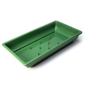 Plateau à fleurs rectangulaire, design adapté à 1 brique de mousse florale, maintien parfait, idéal pour la décoration de tous les événements, couleurs vertes - Product Image 1