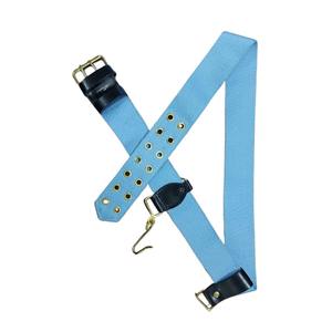 Cinturón de eslinga de Espada ceremonial, azul cielo dorado, hebilla de ajuste de Metal personalizada, lana peinada y tela acrílica, logotipo personalizado, diseño OEM - Product Image 1