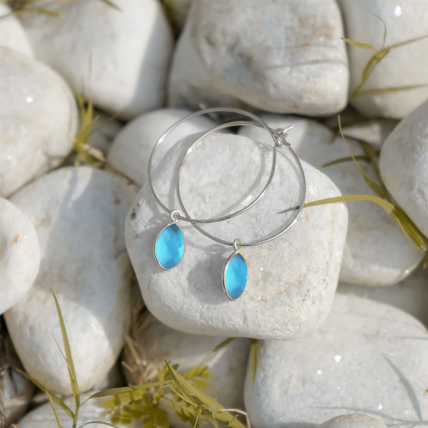 Swiss Blue Topaz Quartz Silver