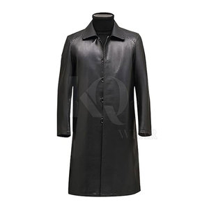 Abrigo de Cuero para Hombre, Diseño Largo Premium, Ajuste Cómodo, Perfecto para el Invierno, Estilo Urbano - Product Image 2