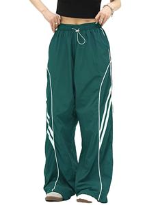 Pantalones Cargo Baggy Personalizados con Cordón para Mujer, de Poliéster, Casuales, Transpirables, Duraderos, con Cintura Alta Elástica - Product Image 4