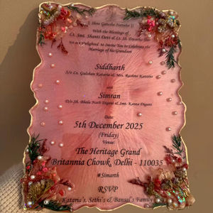 Royal Luxury 15th Birthday <b>Suite</b> Elegant Clear Acrylic Quinceaera Invitation Gold Foil Engraving Handmade <b>Wedding</b> Signs - Product Image 1