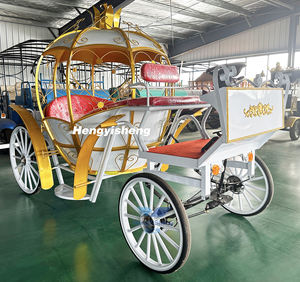 Carrozza di zucca cenerentola elettrica carrozza trainata da cavalli per matrimonio - Product Image 4