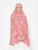 Gaun Muslim Trendy 2024 Bergaya Berkualitas Tinggi Bahan Rayon Ringan Motif Bunga untuk Sholat di Luar Ruangan untuk Wanita