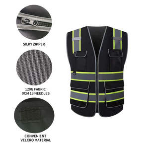 Security Latest Design Logo Custom Color Security High Visibility Reflective Vest Front Zipper <b>Safety</b> Vests Hi Viz Tactical Vest - Product Image 3