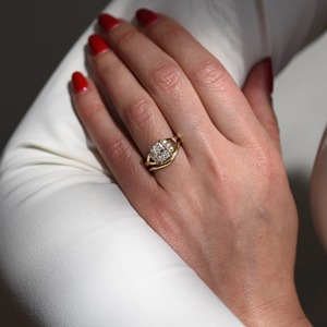 Anillo de plata con diamante cultivado en laboratorio de corte radiante exclusivo, elegante joyería de compromiso nupcial, anillo de boda clásico, proveedor mayorista - Product Image 3