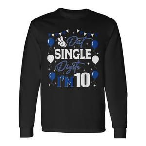 T-shirt Peace Out a maniche lunghe con numero singolo per ragazzi di 10 anni, per la festa del 10° compleanno - Product Image 1