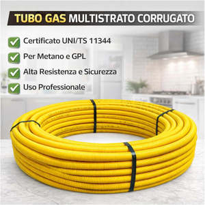 Tubería Multicapa para Gas Natural PE-Xb/AL/PE-Xb 16x2 mm 25 m Rollo, Sistemas Internos de Gas Metano con Certificado UNI/TS 11344 - Product Image 3