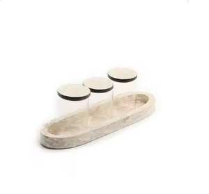 Plateaux de service de luxe en nacre de haute qualité, design rustique, multifonctionnels, faits à la main, pour le Ramadan, l'Aïd, Noël, les mariages - Product Image 3