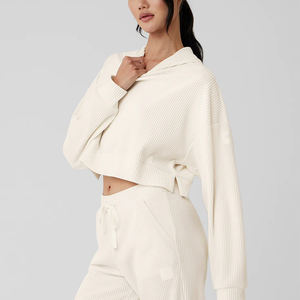 Nouveau design personnalisé, sweat à capuche long décontracté pour femmes, de haute qualité, avec badge, impression personnalisée, tissu polaire, coupe-vent, respirant - Product Image 3