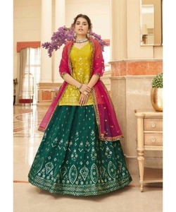 Navratilehengacholi เต้นรำสีดำสำหรับผู้หญิงในสไตล์ปากีสถาน - Product Image 1