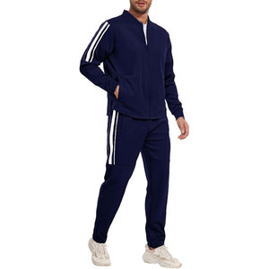 Conjunto de chándal azul marino clásico al por mayor, ropa informal atemporal y equipo de ejercicio para hombre - Product Image 1
