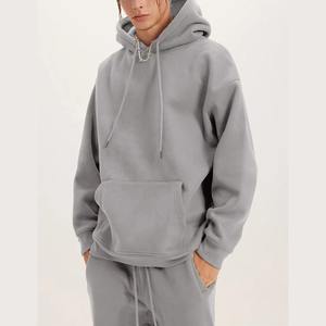 Chándal de lana de algodón 100% lavado ácido personalizado de alta calidad para hombre, pantalones de chándal holgados acampanados, conjunto de Jogger y Sudadera con capucha 2025 para hombres y niños - Product Image 4