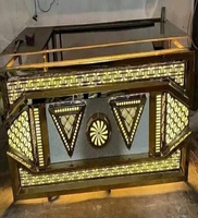 Comptoir d'affichage de mariage dans la finition d'or pour la restauration et la décoration