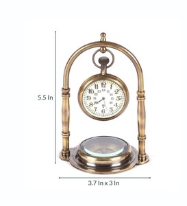 High Quality Brass Nautical Table <b>Clock</b> Unique Modern for Home Office Decor Indoor Decorative <b>Desk</b> <b>Clock</b> Bulk Quantity Metal - Product Image 3