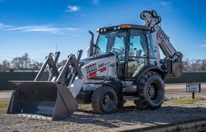 รถแบคโฮล้อเดอร์ขายพร้อมบุ้งกี๋หน้าและแขนขุดหลัง - Product Image 4