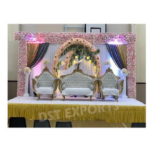 Juego de Sofás de Madera de Lujo Estilo Maharajá para Bodas, Decoración Canadiense para Bodas y Eventos Musulmanes en Australia - Product Image 3