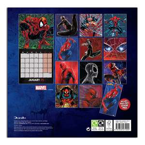 2025 <b>Marvel</b> Spiderman Wall Calendar Mini Poster Included Made of Durable Paper - Product Image 5