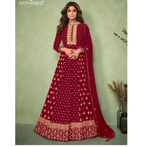 Robe de mariée de qualité export, robes de mariée, salwar kameez, robes de soirée indiennes, robe Anarkali, prix bas, Inde - Product Image 1