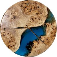 Horloges murales uniques en bois et résine époxy faites à la main Meilleures ventes Résine époxy et décoration murale pour la maison et le bureau
