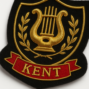 Parche de lingotes bordado a mano personalizado para coro y sociedad musical | Emblema de alambre dorado para orquestas, bandas, conjuntos y uniformes - Product Image 2