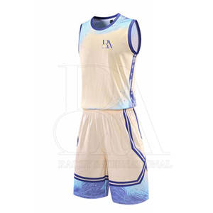 Tenue de basket-ball personnalisée, ensemble d'uniformes respirants fabriqués en usine avec logo personnalisé - Product Image 1