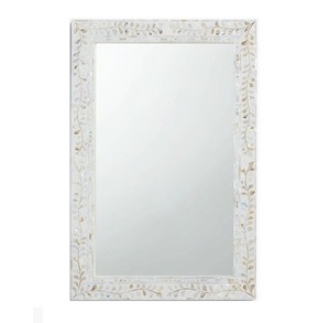 กระจกติดผนังสีเทาแบบแม็กซี่ทำมือมุกของตกแต่งทำจากเวียดนาม - Product Image 5