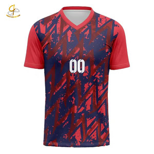 100% polyester respirant maille maillot de football maillot de football personnalisé votre propre conception imprimé chemises de football - Product Image 2