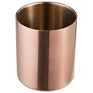 Porte-stylo en métal fabriqué à la main finition cuivre Texture brillante-Organisateur de bureau classique de grande capacité pour l'exportation de cadeaux d'entreprise - Product Image 2