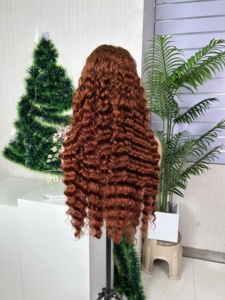 Perruque frontale en dentelle 5*5 à ondulations profondes, 100% cheveux humains bruts, haute densité - Product Image 5