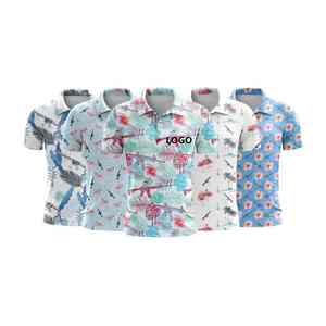 Polo personnalisé en polyester imprimé avec contrôle de l'humidité léger et respirant pour hommes, parfait pour une utilisation en extérieur - Product Image 2