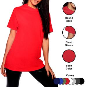 T-shirts en coton/polyester/spandex tricotés écologiques pour femmes été 2023, manches courtes, col rond, respirants, séchage rapide - Product Image 2