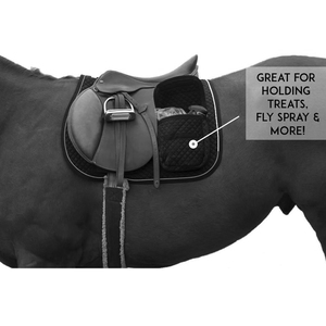 Almohadillas de Silla de Montar Ecuestres de Primera Calidad, Personalizadas, de Material Polialgodón, Color Gris, con Bolsillos, Antideslizantes, de Espuma y Satén para Montar a Caballo - Product Image 3