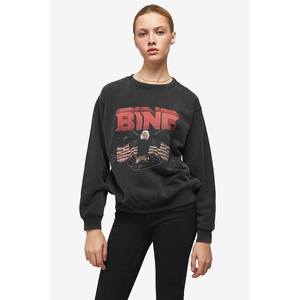 ANINE BING Felpa Oversize Vintage con Grafica Bing, Nera, Taglia XS, Tessuto Traspirante Lavorato a Maglia - Product Image 5