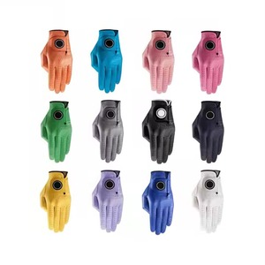 Colores personalizados logotipo personalizado suave transpirable Indonesia Cabretta cuero Golf guante hombres/mujeres mano izquierda accesorios de Golf guante - Product Image 5