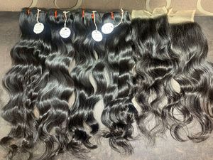 Extensiones de cabello humano sin procesar de fábrica de un solo donante al por mayor extensión de cabello humano ondulado del cuerpo del templo - Product Image 3