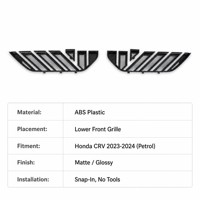 Grille inférieure avant ABS avec protection anti-insectes pour Honda CRV 2023-2024, insert en maille noir mat, protection du radiateur