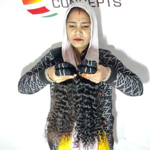 100% Wholesale Price Virgin Indian Temple Cuticle Aligned Human <b>Hair</b> Bundle Wavy Nice Product Extensions Vendor Styles By Export - Product Image 2