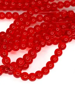 Cuentas de vidrio espaciador rojo arándano de alta calidad, suministro a granel al por mayor para fabricación de joyas y accesorios de bricolaje, cuentas de cristal de Murano - Product Image 2