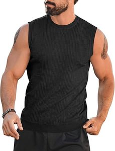 เสื้อแขนกุดถักสำหรับผู้ชายเสื้อลำลองแขนกุดระบายอากาศได้สำหรับใส่ไปทะเลฤดูร้อน - Product Image 5