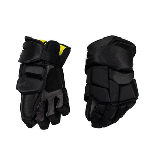 Gants de hockey sur glace à doigts entiers, respirants, avec poignées, fermeture auto-agrippante, légers, antidérapants, orange et noir, en polyester, unisexes, pour le sport - Product Image 3