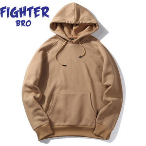 Pull à capuche d'hiver en coton épais polaire chaud avec capuche à cordon de serrage et poche avant - Product Image 3