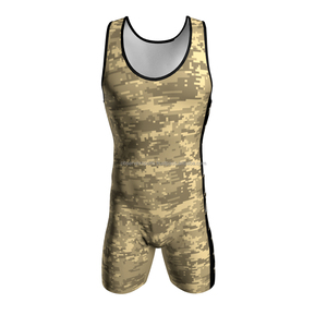 Singlet de lutte personnalisé pour hommes-Spandex/Polyester Matériau Durable et à séchage rapide Options de couleur et de taille personnalisées - Product Image 1