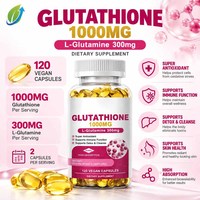 Capsules de Glutathion L-Glutamine 1000mg en Gros sous Marque Blanche, Antioxydant pour l'Éclat de la Peau, 120 gélules pour Vendeurs Amazon, OEM ODM